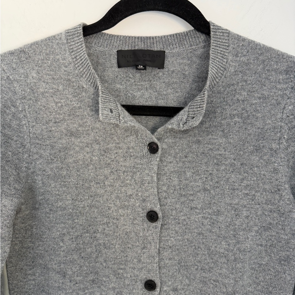 Nili Lotan XS March Cardigan Cashmere Grey Melange - Picture 8 of 14